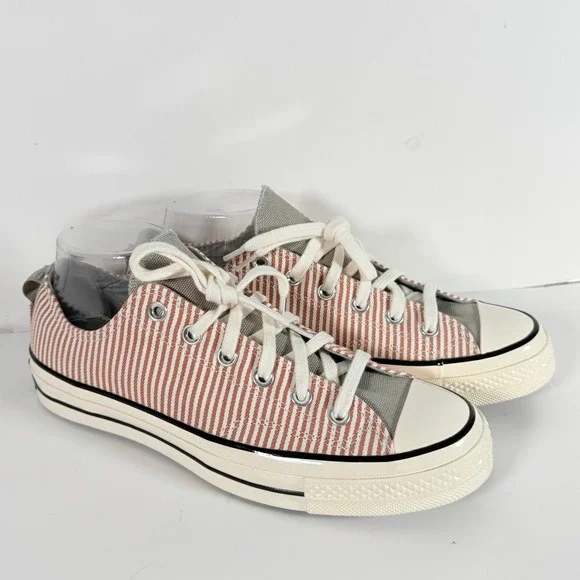 Converse Chuck Taylor All Star 70 Low Pinstripe Terracotta White Sneakers 8 10 - Picture 5 of 13